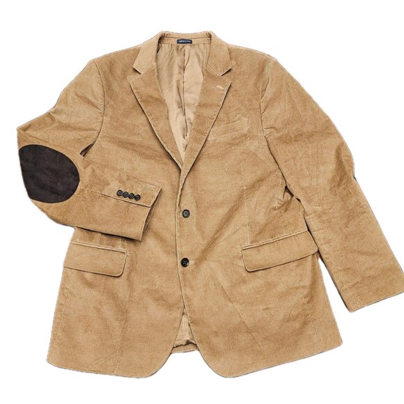 Stafford Other - STAFFORD Mens Brown Cotton CORDUROY ELBOW PATCHES Sport Coat Blazer Jacket 42R